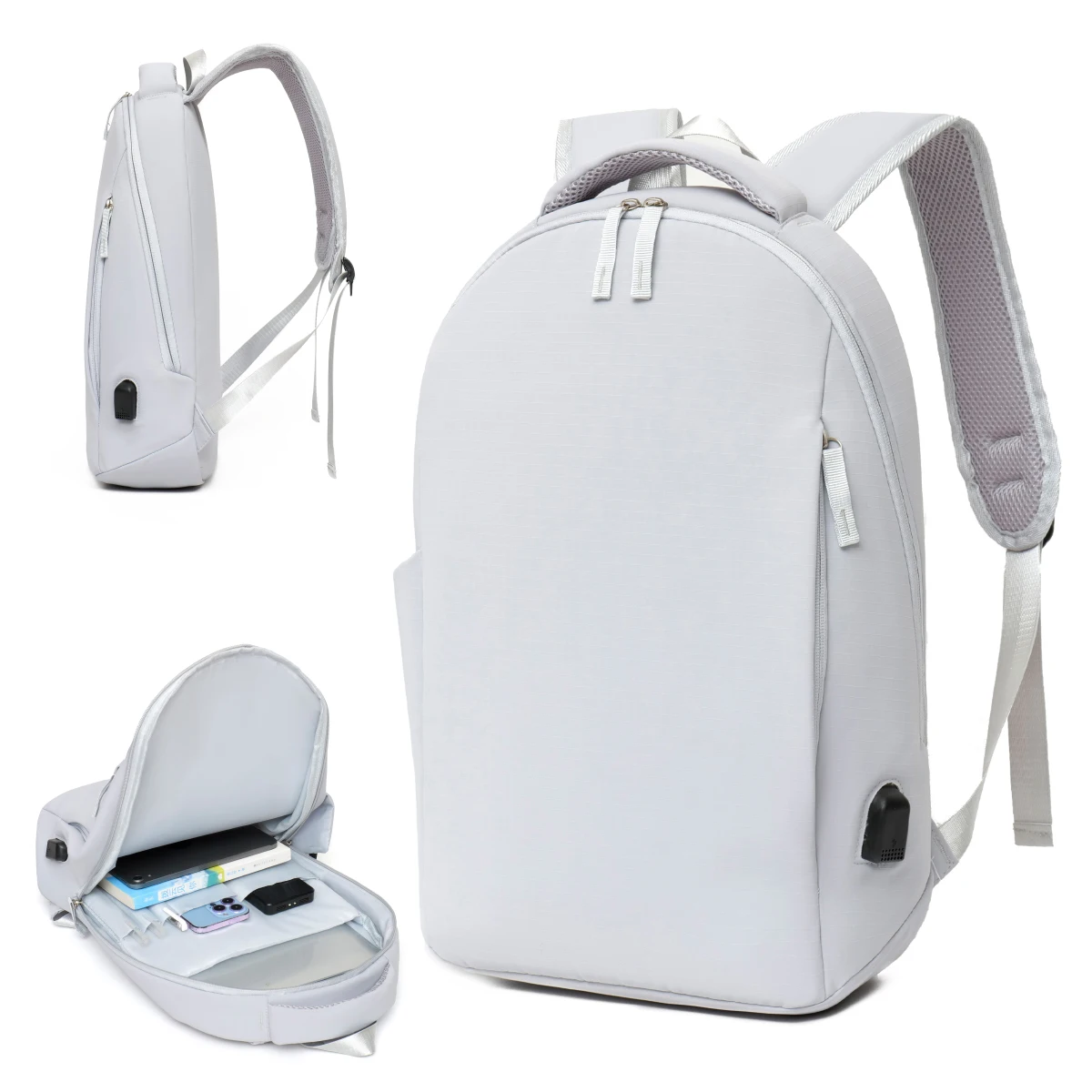 School Bag Female College Student Backpack Lightweight Computer Bag 2025 New Travel Bag Large Capacity Commuter Backpack Simple Business Shopping and Cycling