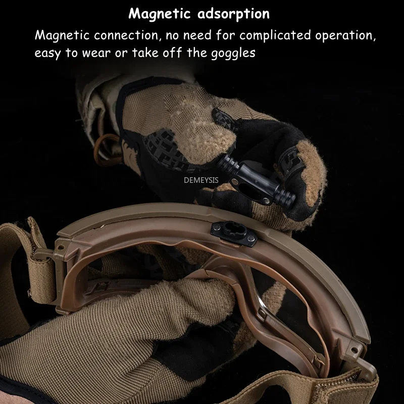 Tactical Goggles Anti-fog Defogging Ski Mask Fan Defogger Kit for Airsoft Shooting Motocross Glasses