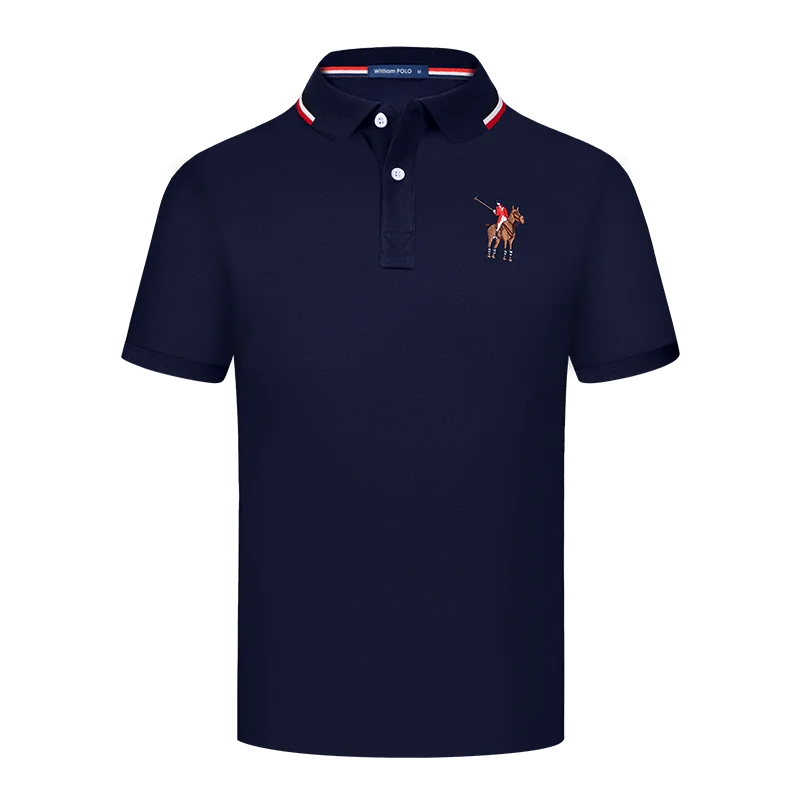 

Polo shirt men's short sleeve men's clothing summer men's business top lapel solid color breathable antibacterial half sleeve