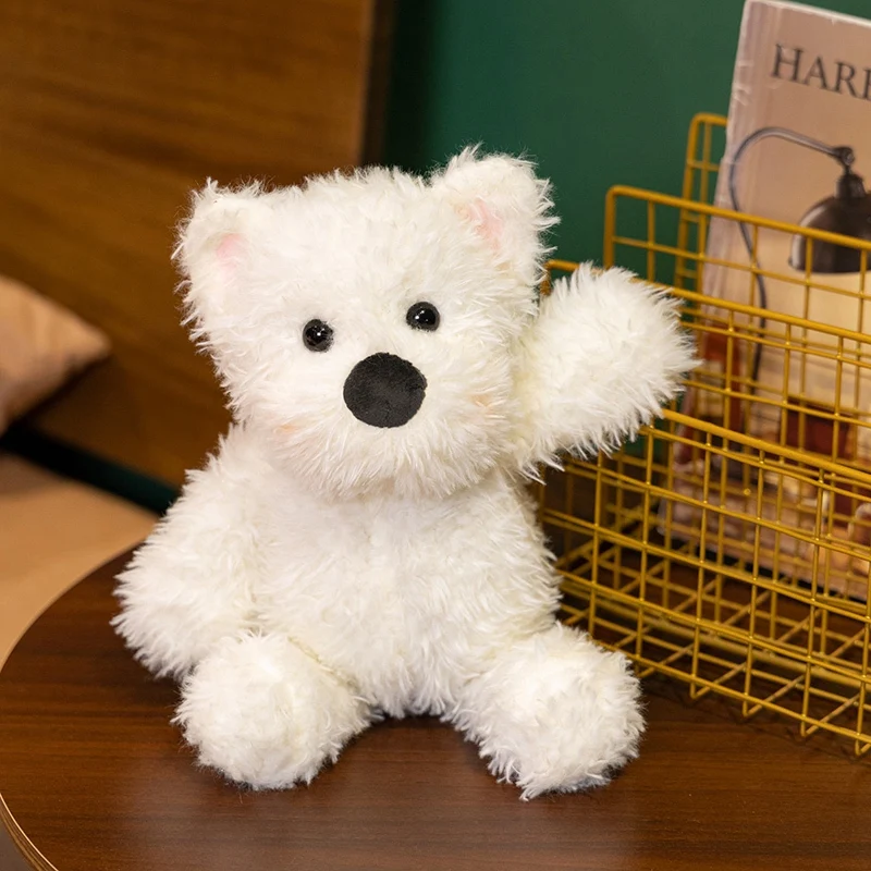 Cute Plush West Highland Dog Plush Toy White Terrier Dolls Stuffed Soft Dog Pillow Kawaii Toy for Birthday Gift