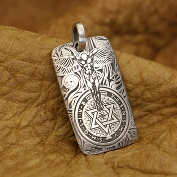 Guardian Angel Dual-Sided Pendant – Sterling Silver 1