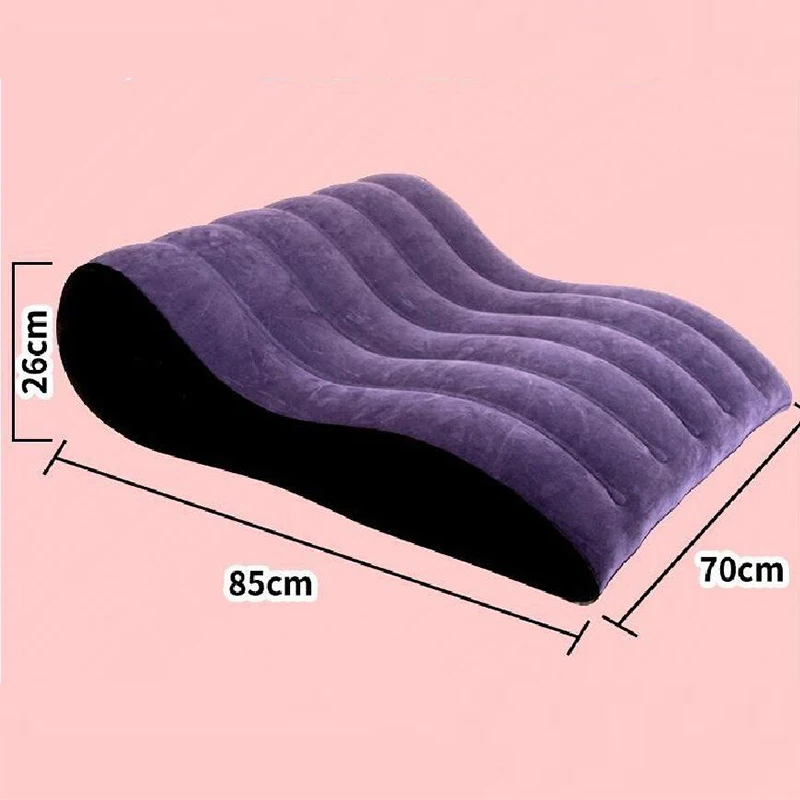 Inflatable Sofa Bed Flocking Adults Rest Pillow Love Aid Night Body Positions Support Cushion Couples Furnitures Home Air Pad