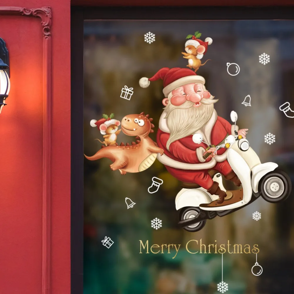 Autocollant Toilette Humour Père Noël - Déco Salle De Bain, Mur, Porte, Vitre (29x25 Cm)