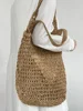 Fashion Women Rattan Tote Bag Luxurious Designer Shoulder Handbag Large Capacity Wicker Women Shopping Handbag Trend Straw Bag 1