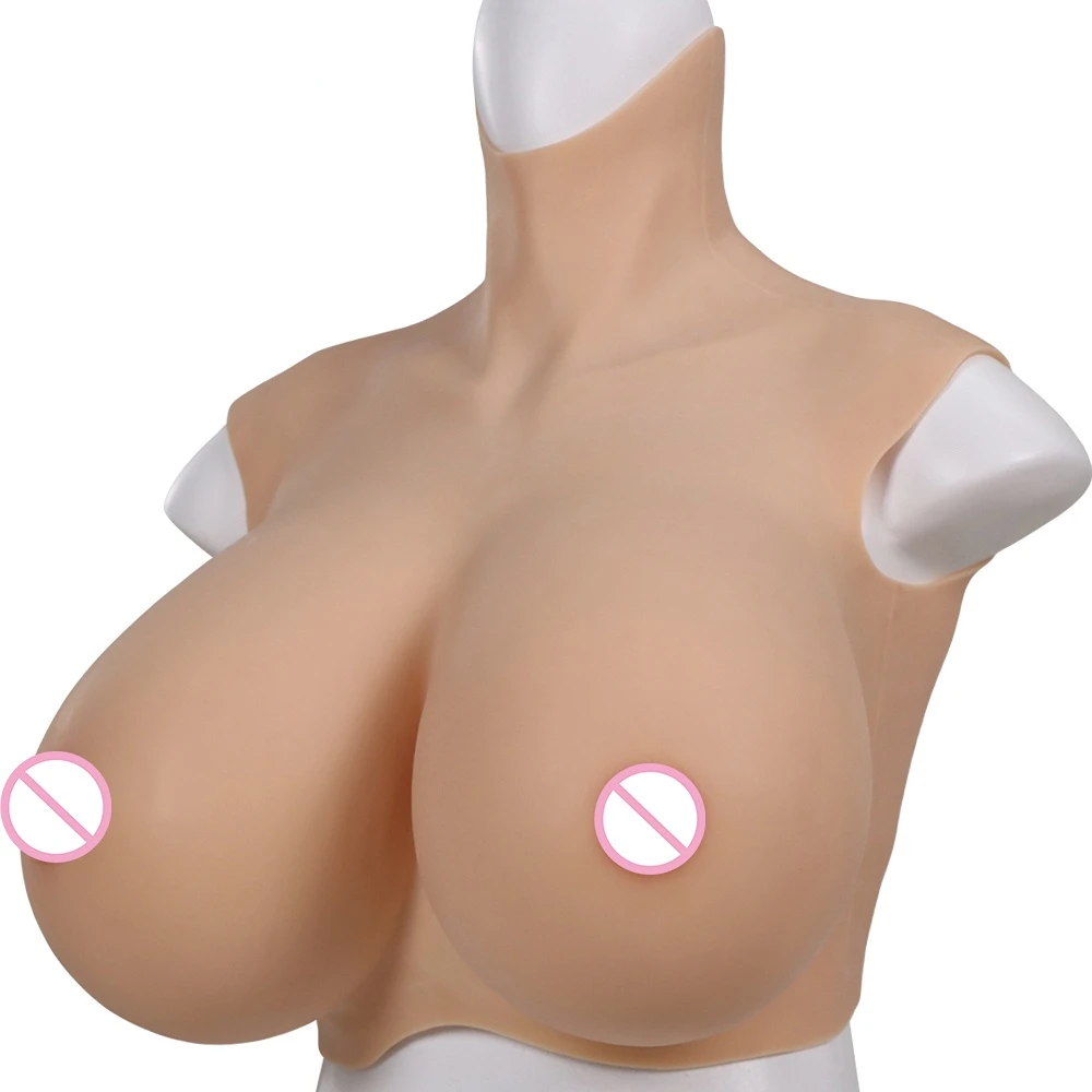 Sissy Transgender Tits Artificial Chest Imitation Shemale Crossdresser Bodysuit Silicone Fake Breasts False Boob Toys For Adults