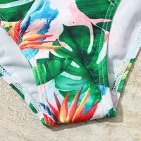 Girls Swimsuit Size 14 Toddler Girl's 3 Piece Swimsuits Bikini Leaves Prints Rullfe Bathing Suit Briefs Kids Swimwear for Girls 4