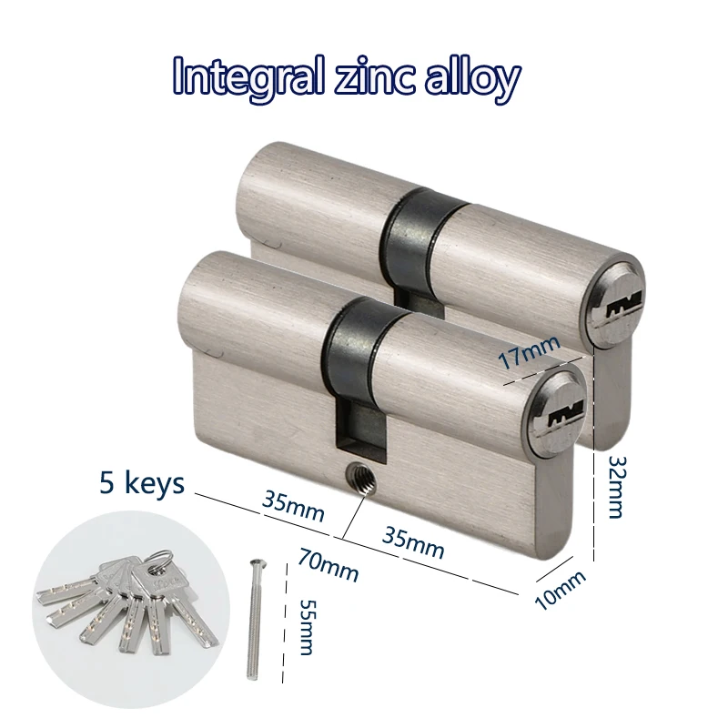 One Key Opens Multiple Lock Cylinders For 2ach Other Zinc Alloy Knob 70mm 80mm Grey Safety Door Lock Eylinder Door Switch
