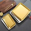 Rectangular Shallow Storage Tray 304 Stainless Steel Fruit Plates for Food Steamed Dish Pastry Baking Pan Kitchen Utensils 1