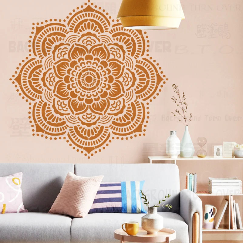 Large Mandala Wall Mural Stencils Painting DIY Mandalas Wall Art