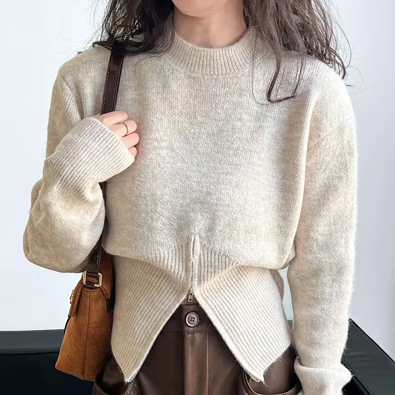 Women Elegant Pullover Sweater Winter Knitwear Long Sleeve