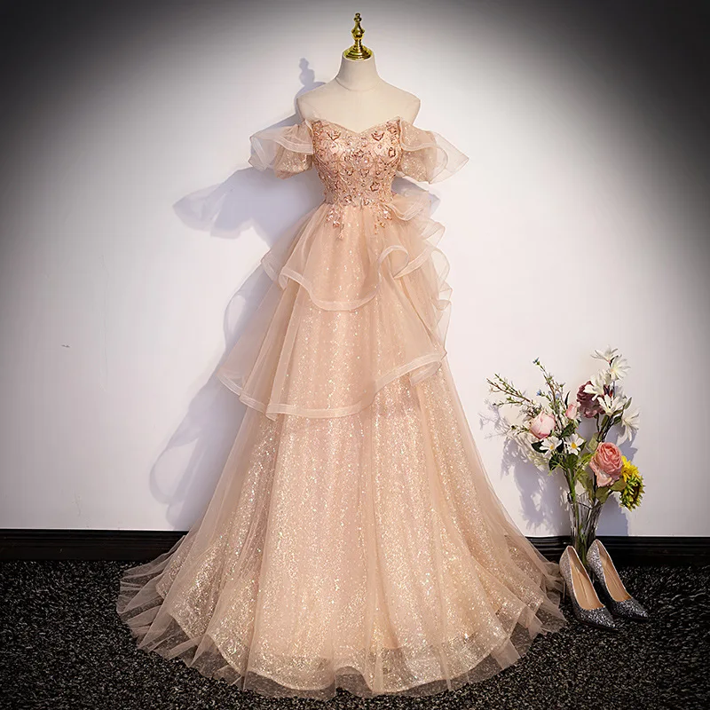 Chiffon Strapless Petal Wedding Trailing Dresses for Bride Elegant Party  Dress | eBay