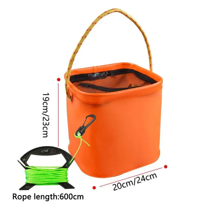 Outdoor Fishing Tackle Box Fold Box Fishing Camping Bag Case Fish  Accessories Foldable EVA Water Bucket with Rope Belt - AliExpress