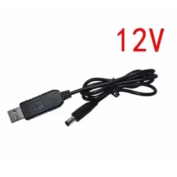 Enhanced USB Power Boost Converter Cable - 5V to 9V/12V Step - Up Module with 2.1x5.5mm Plug (12v)