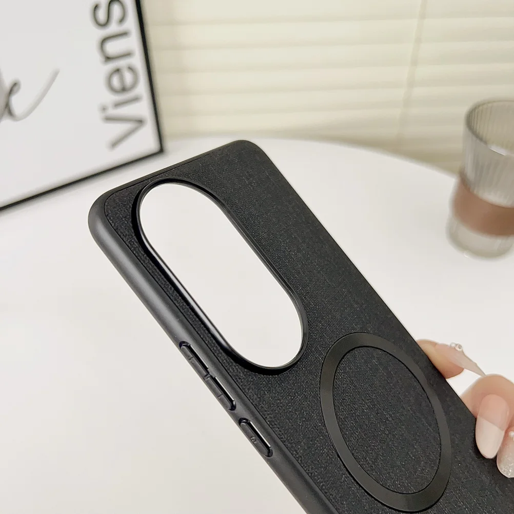 Luxury Magsafe Magnetic Leather Case with Wireless Charging Cover