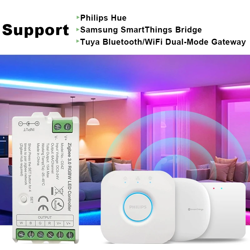 รูปสินค้า Zigbee 3.0 WiFi ควบคุมไฟ LED สีเสียง