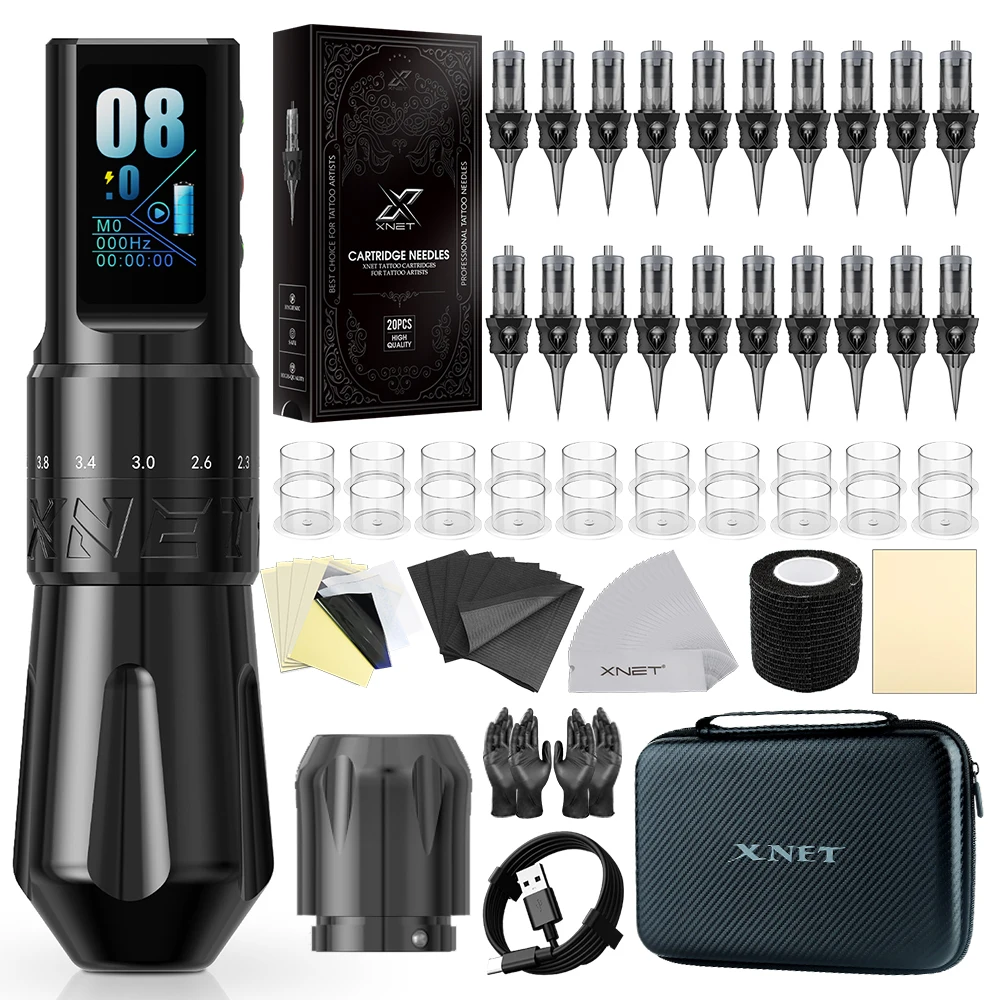 XNET Talos Wireless Tattoo Machine Pen Kit 7 Adjustable Stroke
