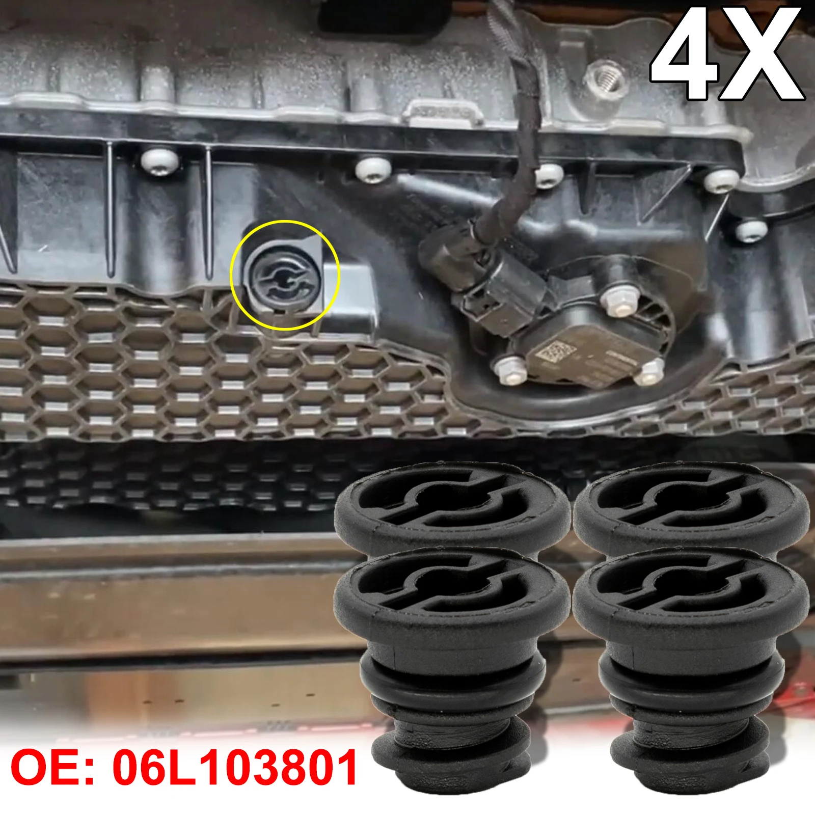 4 pezzi per VW Golf Alltrack Passat B8 Tiguan Allspace Beetle Arteon Polo t-roc coppa olio motore tappo di scarico tappo di scarico ricambi auto 06L103801 - Image 5