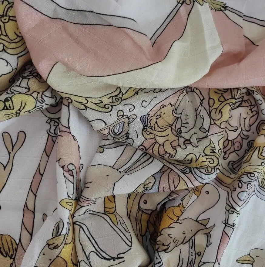 Organic Cotton Bamboo Cotton Newborn Swaddle Muslin Blanket 70% bamboo 30% cotton Paris Swaddle cotton muslin blanket