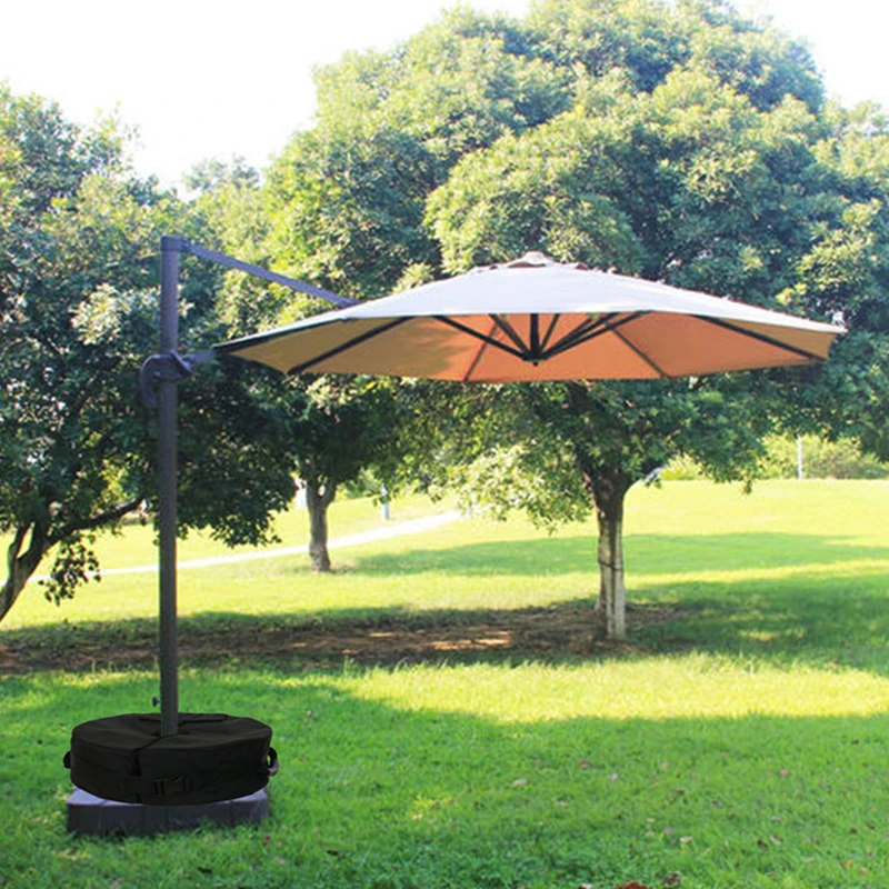 18" Patio Umbrella Base Weight Bag Square Round Weights for Outdoor Umbrella Stand Durable Portable Weatherproof Sand Bags