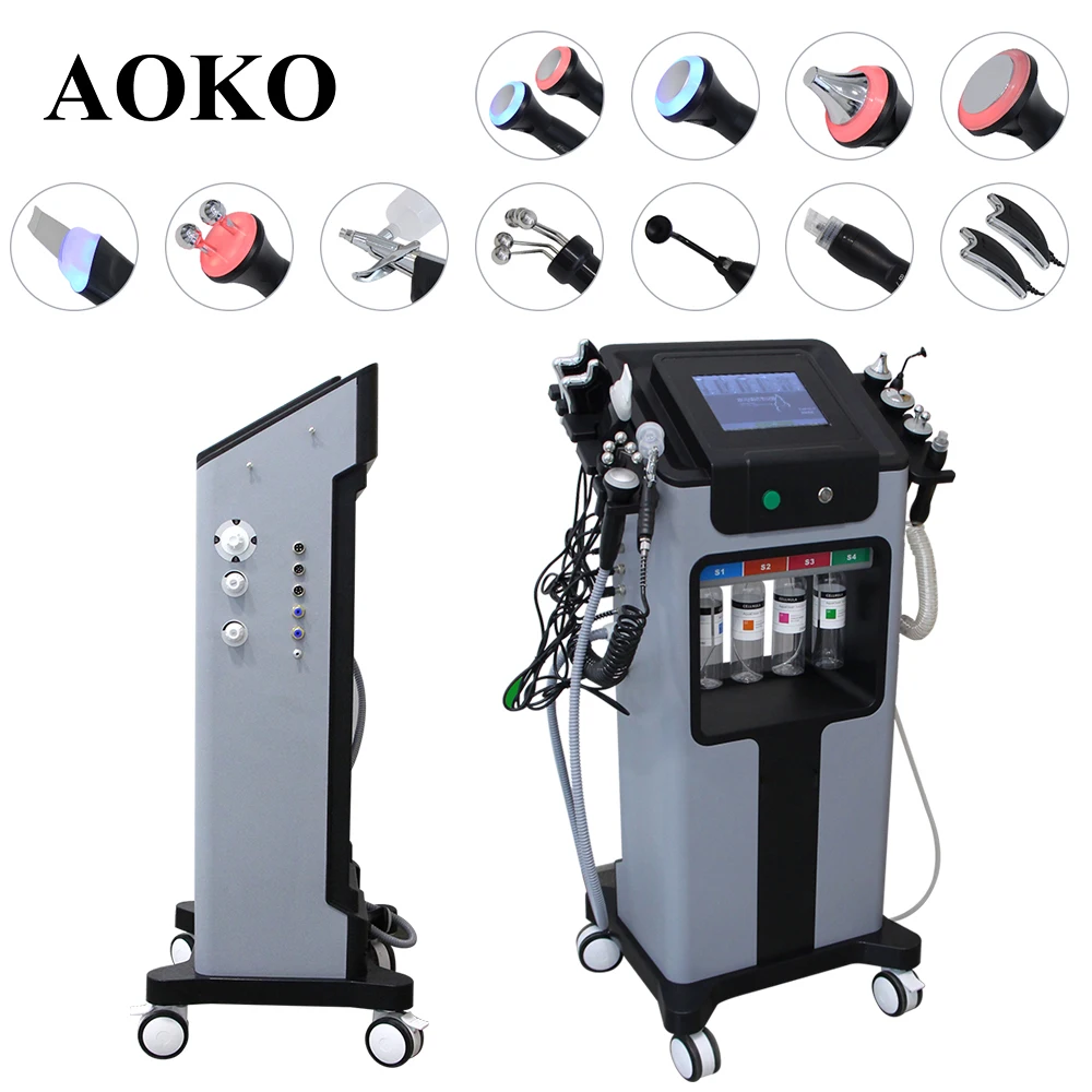 10 in 1 Hydro Dermabrasion Machine Water Jet Auqa Peeling Face Lift Blackhead Remove Beauty Salon Machine Exfoliating Deep Clean facial beauty instrument