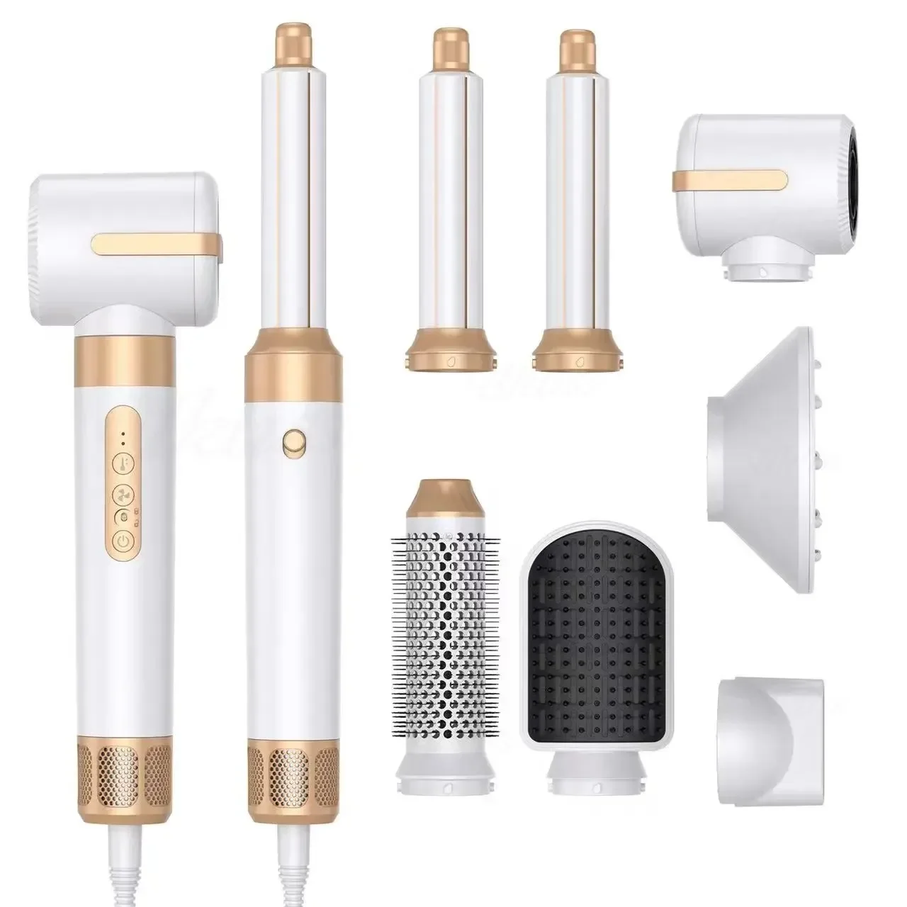 Description Picture 6 of itemProfessional 7 in 1 Auto Wrap Hair Dryer 1400W Powerful Straightener Hot Air Brush Hot Comb Multi Style High Speed Curling Iron