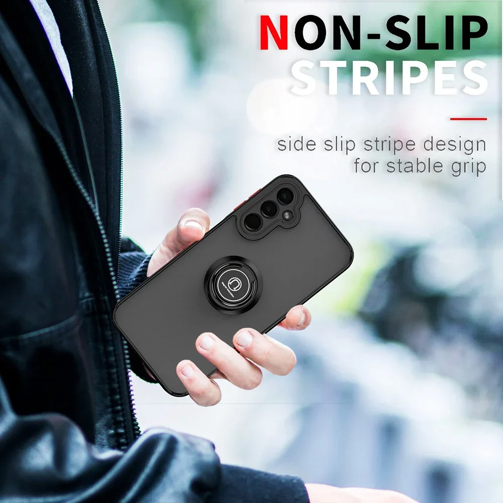Shockproof Phone Case with Ring Holder - Durable Protective Cover