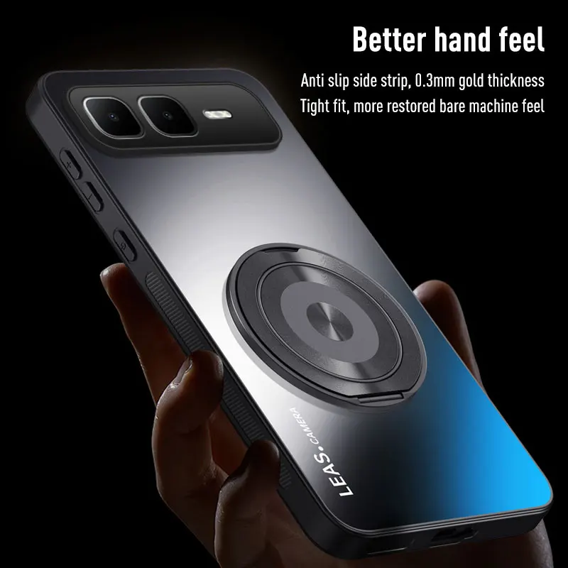 Magnetic Ring Stand Phone Case with Magsafe and Lens Protection
