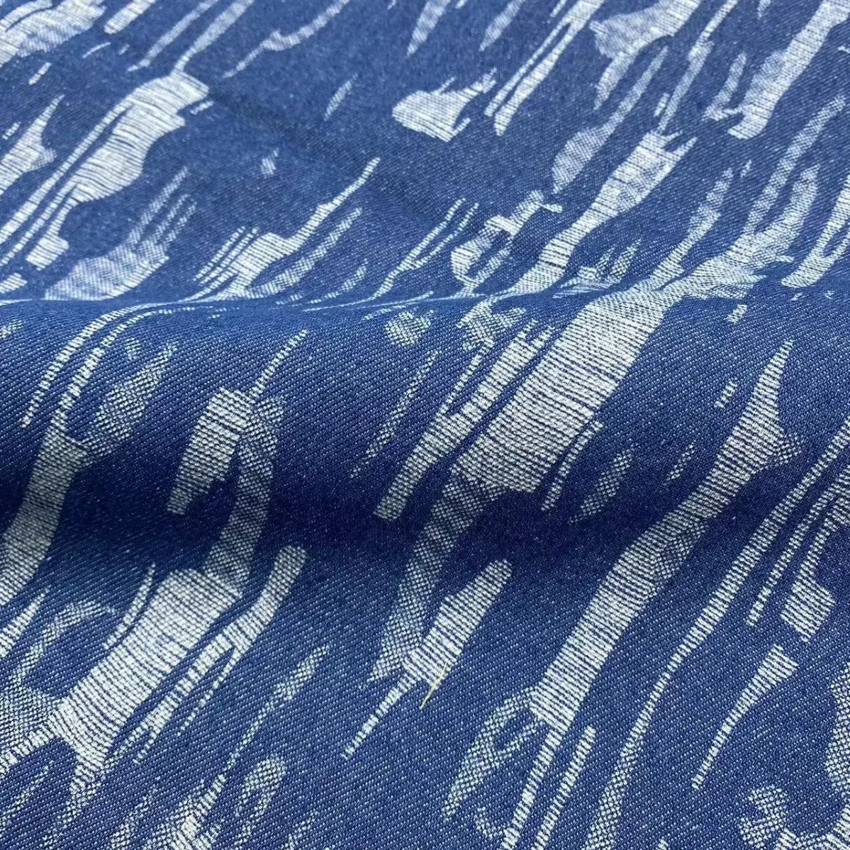 Fashionable Waterfall Denim Fabric Washed Printed Material for Skirts Shoes Hats Clothing Outerwear And Bags from Mainland China