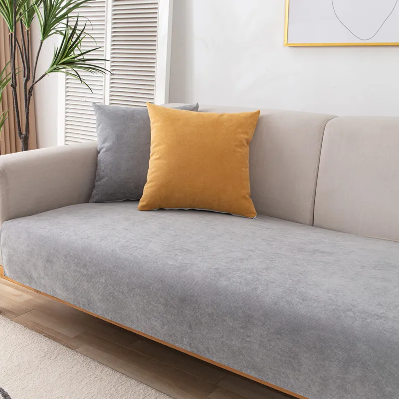 Copridivano Angolare 3/ 4 /2 posti con Penisola Velluto Copertura Divan con Braccioli Fodera per Divano a L Antiscivolo Copri Divano per Cane Gatti Antiscivolo Sofa Protettore Lavabile ( Color : #14