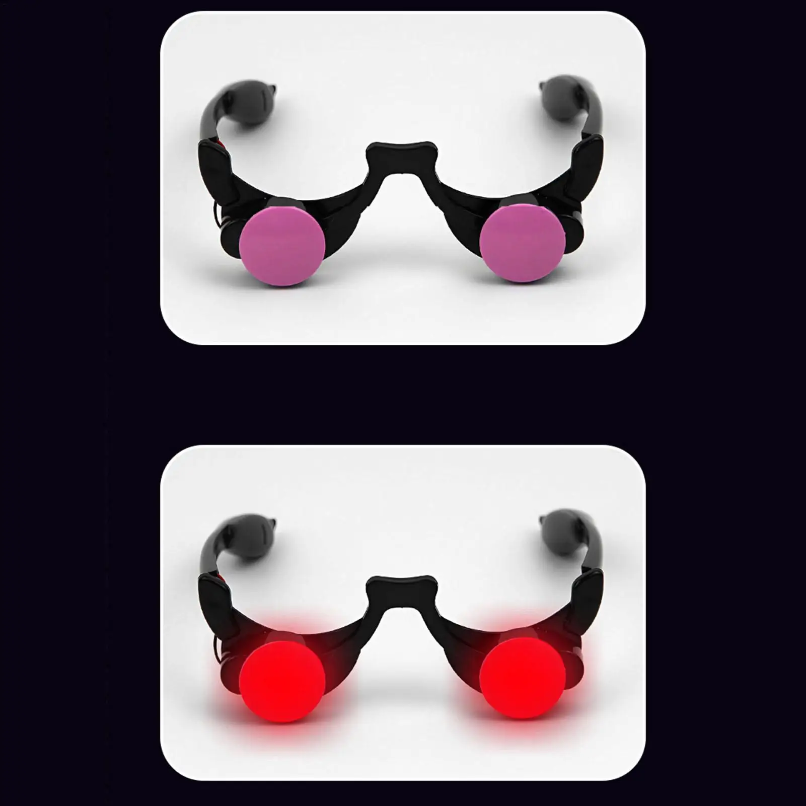 Halloween LED Luminous Glasses Carnival Party Cosplay Props Horror Red Eye Glasses Glow in The Dark Kids Gifts