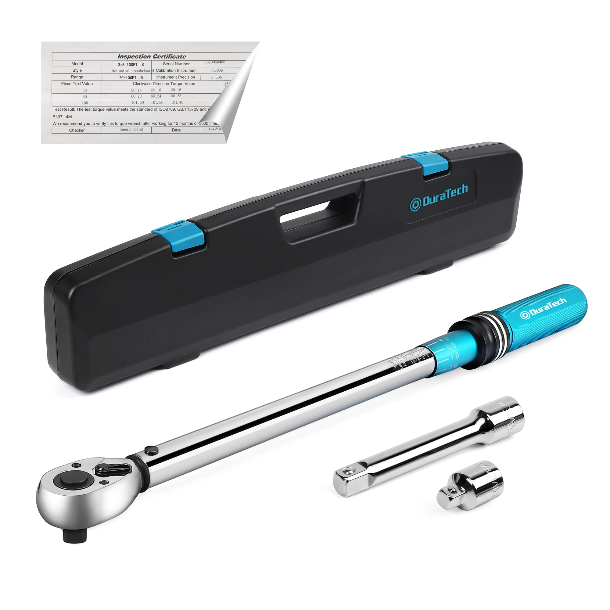 Torque Wrench Set with Socket Adapter and Storage Case