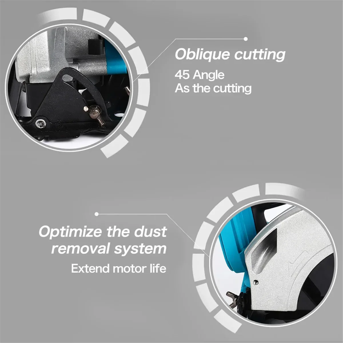 Brushless Electric Circular Saw Handle Power Tools Dust Passage Multifunction Cutting Machine For Makita 18V Battery