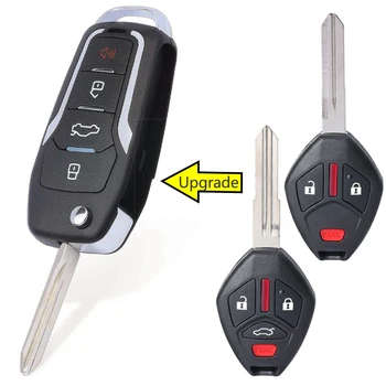 Keyforkess 315MHz ID46 OUCG8D-625M-A aggiornato Flip 3 Button Remote Key Fob per Mitsubishi i-MiEV Outlander Lancer custodia in pelle - KEYECU 315MHz ID46 OUCG8D 625M A aggiornato Flip 3 Button Remote Key Fob per Mitsubishi