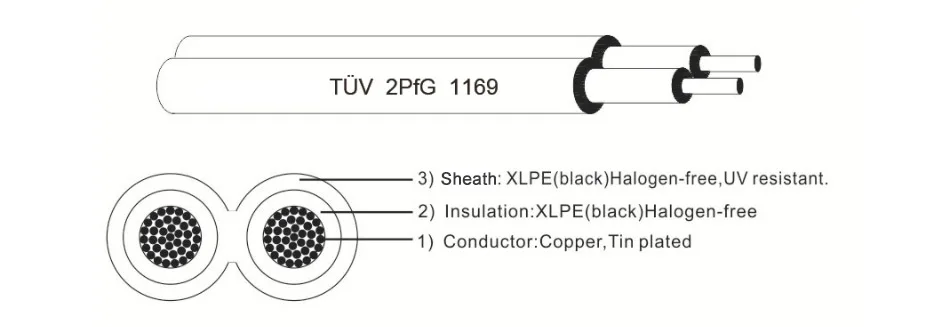 fotovoltaico, fio de extensão, 2,5, 4, 6, 10mm ²