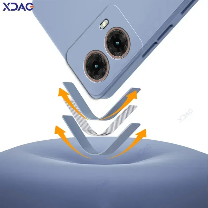 Original Cellphones Cases Covers for Motorola Moto G85 5G 6.67" Full Camera Protection Soft Square Liquid Silicone Coque MotoG85 - 3
