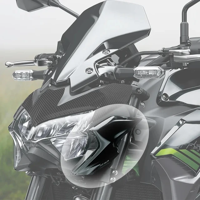Copertura Griglia Faro Per Kawasaki Z900 2020-2024 - Look Carbonio, Protezione Paracolpi - Foto 7