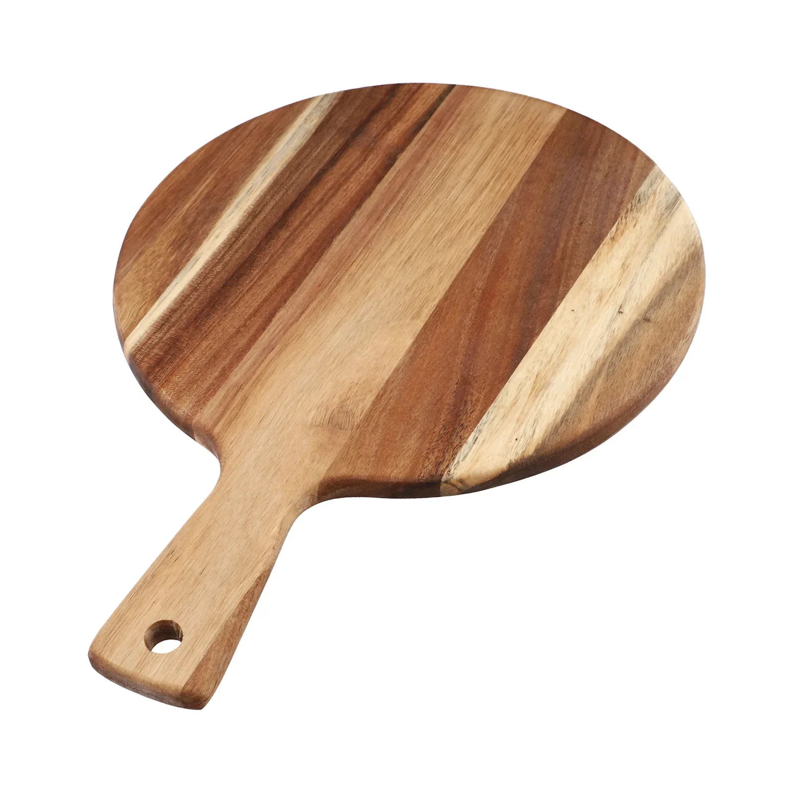 Wooden Pizza Board Round With Hand Pizza Baking Tray 16 Inch Round Cutting Board Platter Cake Bakeware Tools