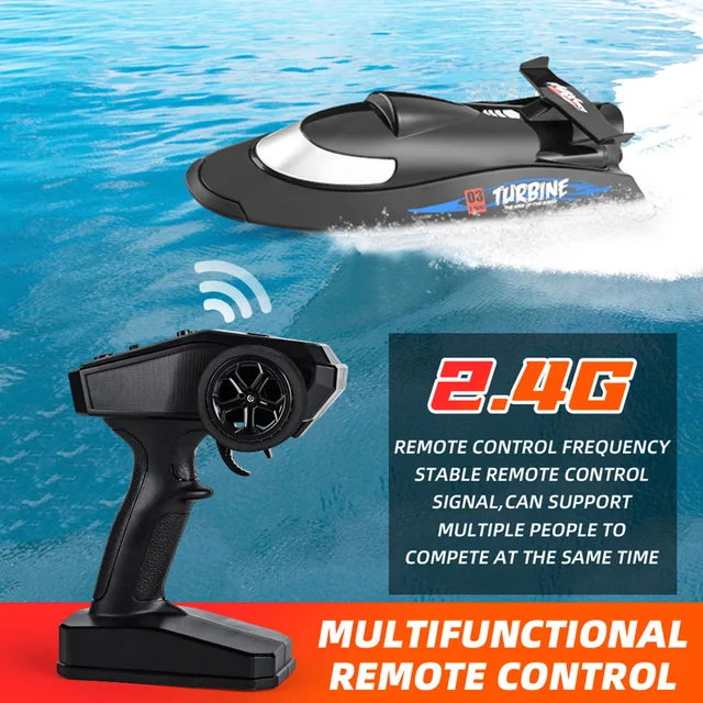 Flytec V009 RC Boat Waterproof 2.4GHz Electric 30KM/H Turbine Drive Remote Control Boats Watercraft Ship for Kids Adults Toys 6