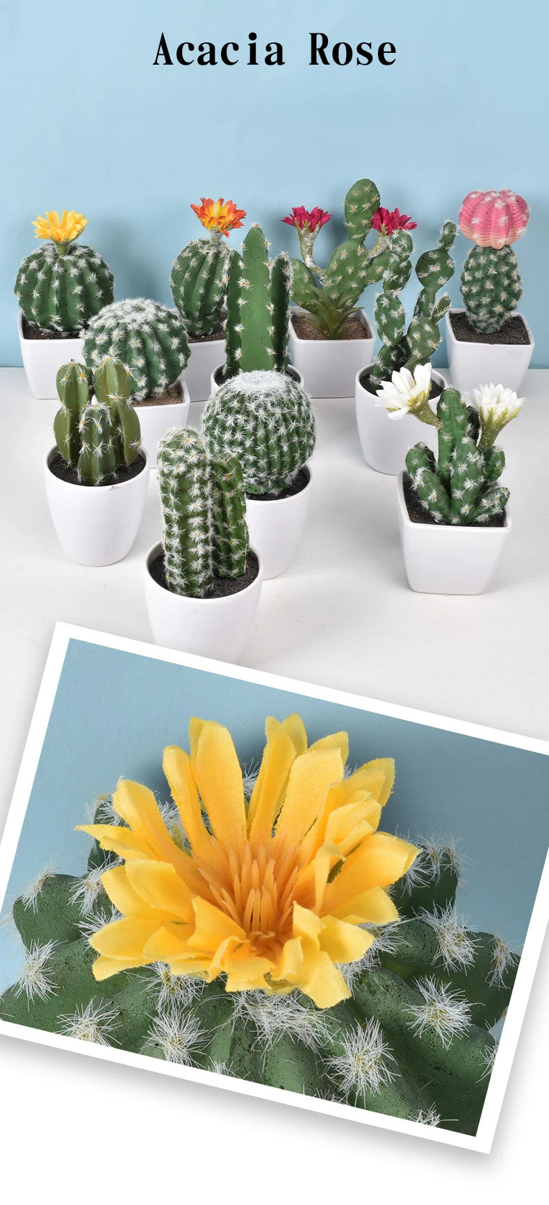 Mini Fake Cactus - Realistic Artificial Succulent Home Decor