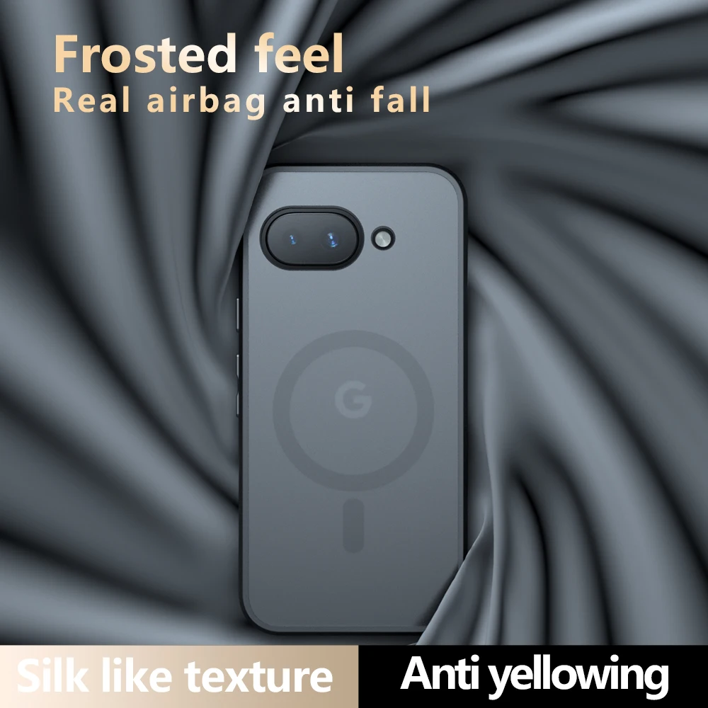 Shockproof Matte TPU Frame Translucent Phone Case with Magnetic Skin Feel
