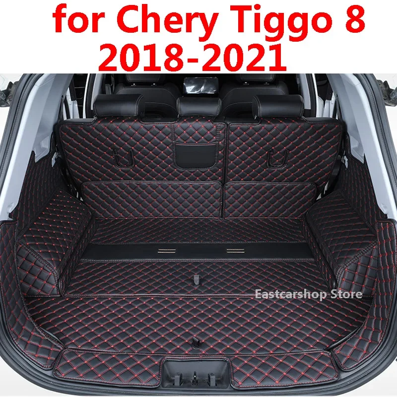 

For Chery Tiggo 8 2021 2020 2019 Car All Inclusive Rear Trunk Mat Cargo Boot Liner Tray Rear Boot Luggage Cover Accessorie 2018