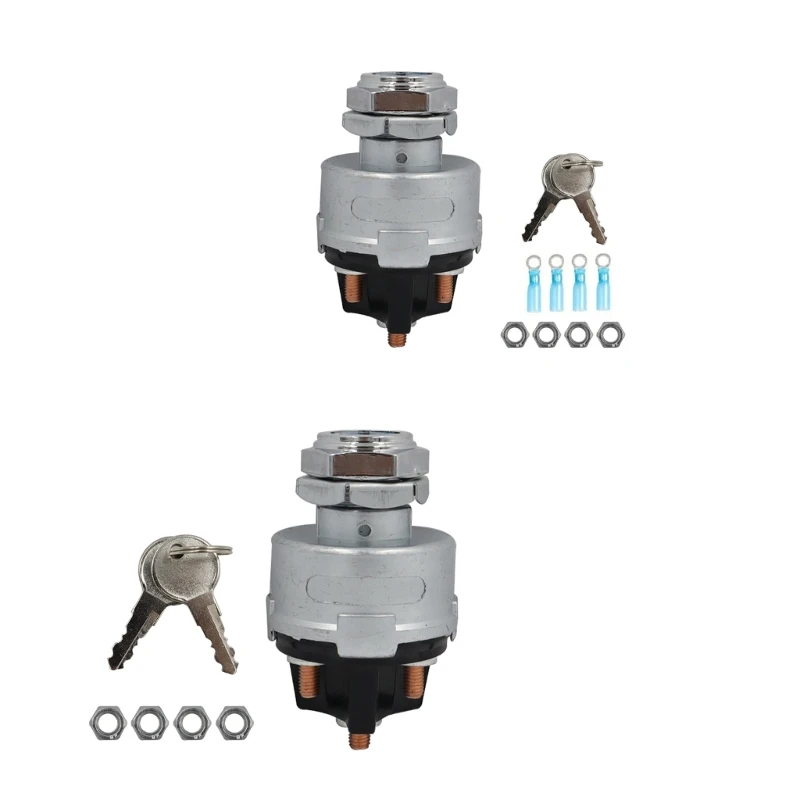 키가 있는 점화 스위치 자동차, 트럭, SUV, 트랙터, 지게차용 범용 12V 4위치 점화 스타터 스위치