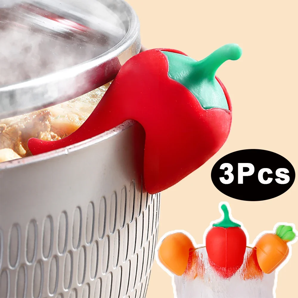 31PcsSiliconePotLidHolderCarrotShapeHeatresistantAnti