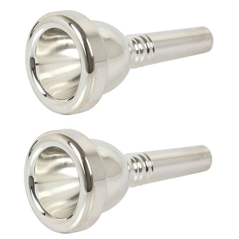 

2X 12C Small Shank Trombone Silver Mouthpiece New