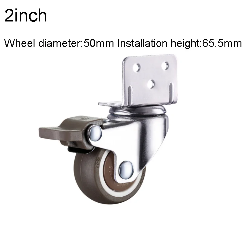 4 Mini Roulettes Pour Meubles, Petites Roues En Caoutchouc Avec Plaque En Acier Construction Metallique Robuste Profil Bas Pour Meubles 99399933