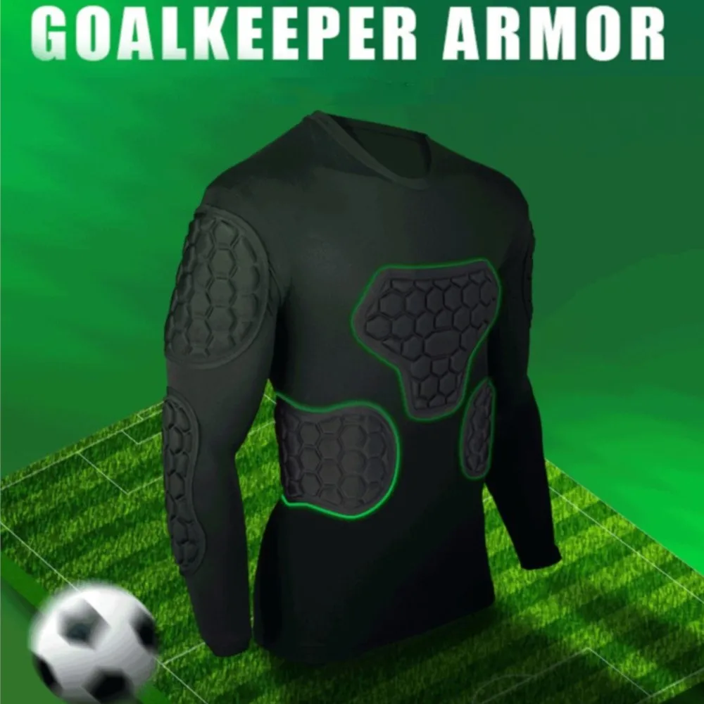 

Goalkeeper Uniforms Football Soccer Jerseys Training Pants Shorts Goalie Long-Sleeved Elbow Padded Protector Anticollision Gear