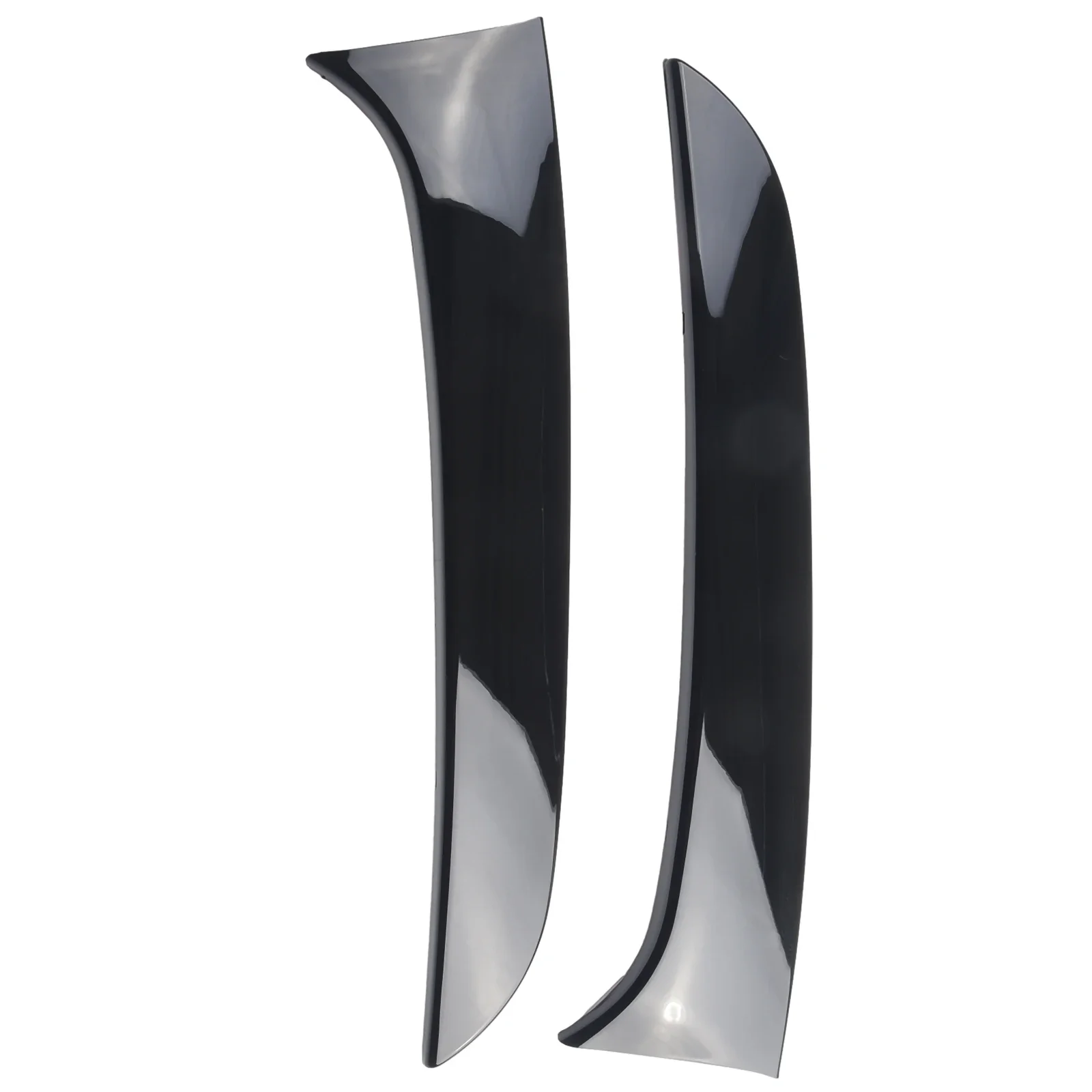 차량용 후면 유리 사이드 스포일러, 블랙 인테리어 액세서리, 경량 플라스틱 후면 문짝 유리, 내구성 없음, 1 쌍