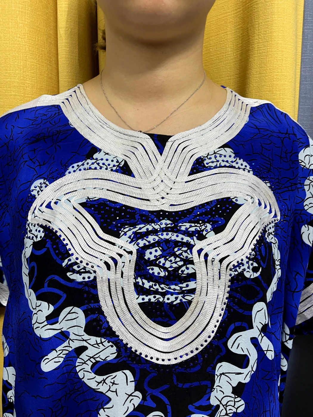 Muslim Abayas For Women 202 New Fashion Traditional Printed Cotton Appliques Dimond Loose Femme Robe African Dress With Turban