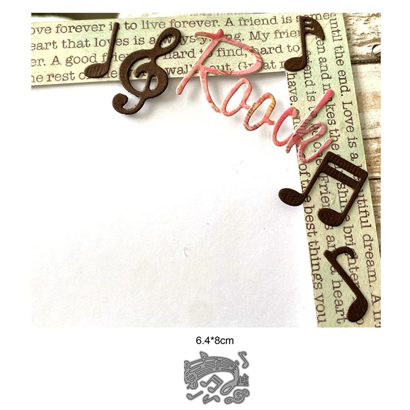 

2022 New Musical Note Metal Cutting Dies Craft DIY Scrapbooking Card Decor Mould Blade Punch Stencils Dies