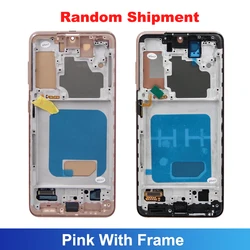 Premium LCD Display Touch Screen Digitizer Assembly Replacement for Enhanced Visual Experience (Pink With Frame)